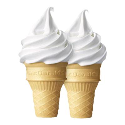 【百补】麦唛当劳代下 甜筒成双 圆筒冰淇淋2个 通用兑换券