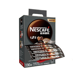 正品雀巢咖啡特浓90条盒装三合一速溶1+2意式浓醇减糖学生提神