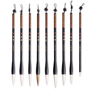 专业级毛笔兼毫善琏镇湖笔套装中号高档专业狼毫羊毫小楷中楷练字颜体隶书楷书行书欧楷专用书法家初学者国画