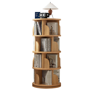 360度旋转书架落地置物架学生家用书柜儿童绘本架角落阅读收纳架