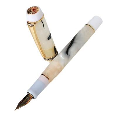 2024袋鼠凯格露316钢笔螺旋帽书写练字中细特细毕业礼品乳白色