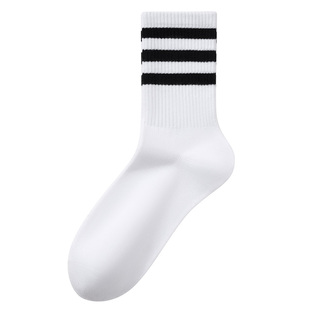 恒源祥配鲨鱼裤的袜子运动袜秋冬薄款中筒袜黑色女士长袜纯棉秋