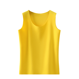 鸿运黄色德绒保暖背心男女本命年秋冬季发热上衣发热上衣内穿修身