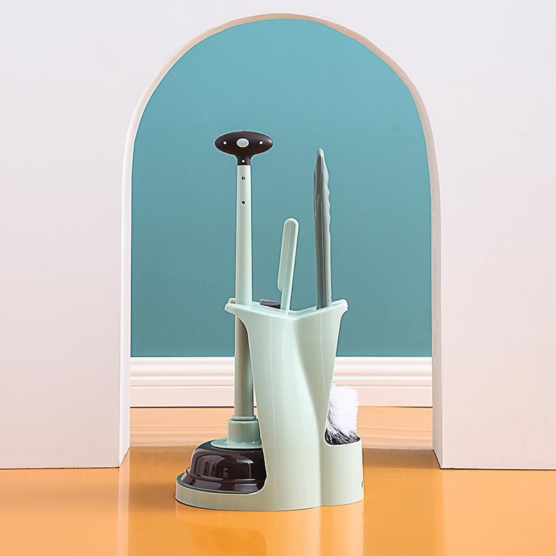 马桶疏通器皮吸马桶刷套装一底座厕所带管道神器可坐便器通沥水炮