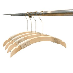 logo定制服装店专用实木衣架木质防滑月亮弯儿童装女装衣撑子衣挂