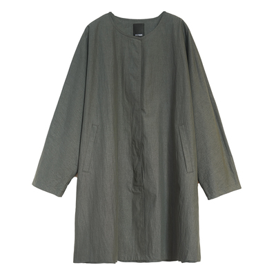 木子理想胖mm大码慵懒中长款风衣