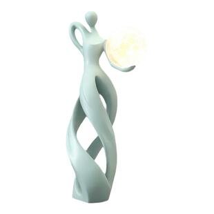 轻奢艺术人物桌面摆件客厅装饰床头柜灯高级感玄关抽象乔迁礼物