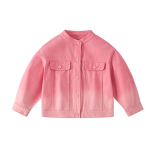 女童牛仔外套大童2026新款纯棉百搭上衣儿童春装渐变宝宝春季衣服