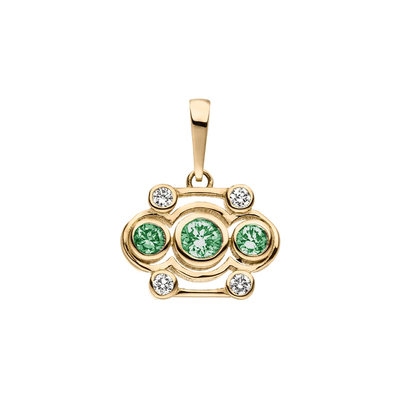 Maren 盛放系列培育绿钻吊坠气质时尚高级感吊坠