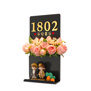 2026年新款门牌号高级感网红小院别墅住宅门口壁灯感应灯发光房号欢迎回家仪式感入户号码牌家用轻奢创意定制