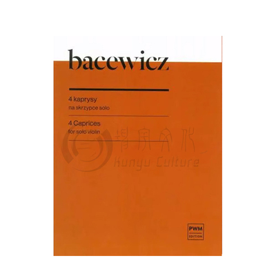 随想曲 巴切维奇 4首 小提琴独奏 PWM原版乐谱书 Grazyna Bacewicz 4 Capricci for Violin Solo PWM6742