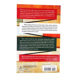 如何阅读一本书 How to Read a Book 飞速提高你的阅读速度 英文原版 Triple Your Reading Spee 艾德勒著 70余年历久弥新经典