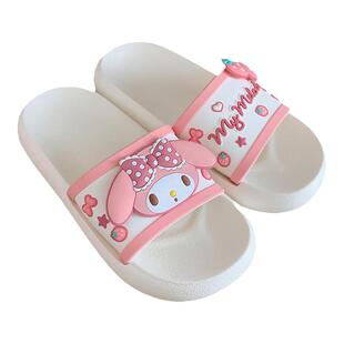细细条 三丽鸥IP联名美乐蒂拖鞋少女心居家防滑EVA厚底女士凉拖夏