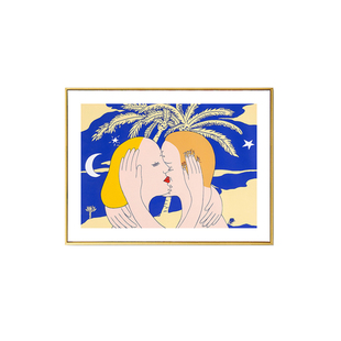 瑞典艺术家Ekman玛丽·路易斯·艾克曼小众装饰画北欧挂画简约