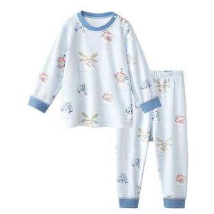 贝肽斯儿童秋衣秋裤套装秋冬男女童家居保暖内衣桑蚕丝睡衣