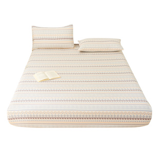 原棉老粗布床笠三件套席梦思床垫保护罩双人全包隔脏床单床罩单件