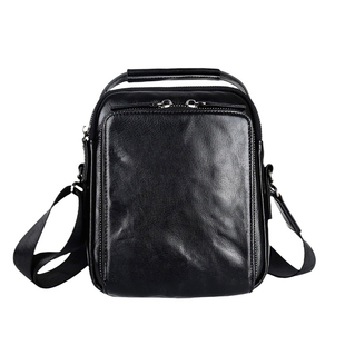 BALIDIYA真皮单肩斜挎包男士植鞣头层牛皮竖款轻奢高端休闲小挎包