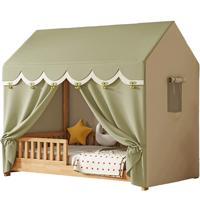 全实木儿童树屋床帐篷床女孩