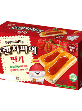 韩国进口海太草莓苹果酱派