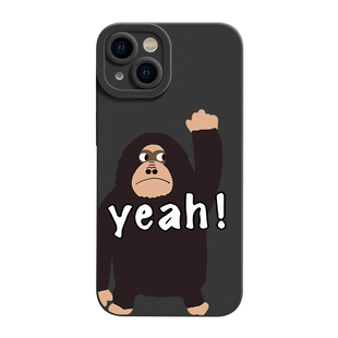 举手猩猩iPhone17手机壳15软苹果14pro max个性13创意mini男女6s全包16有趣se3防xr摔7/8plus搞怪11保护6套12