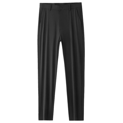 大码男裤加长版高个子男装裤子男款冬季加绒直筒休闲裤弹力西裤