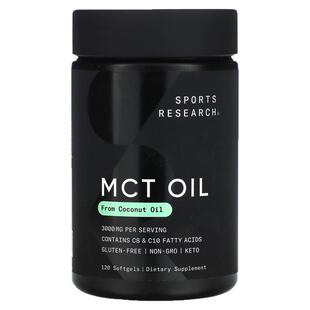 SportsResearch中链甘油三酯油MCT油软胶囊生酮饮食伴侣