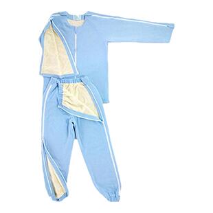 日本老人易穿易脱加绒加厚保暖护理服骨折病人病号服透气棉服睡衣