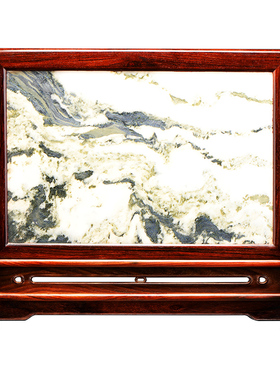 老挝交趾黄檀实木桌面屏风摆件