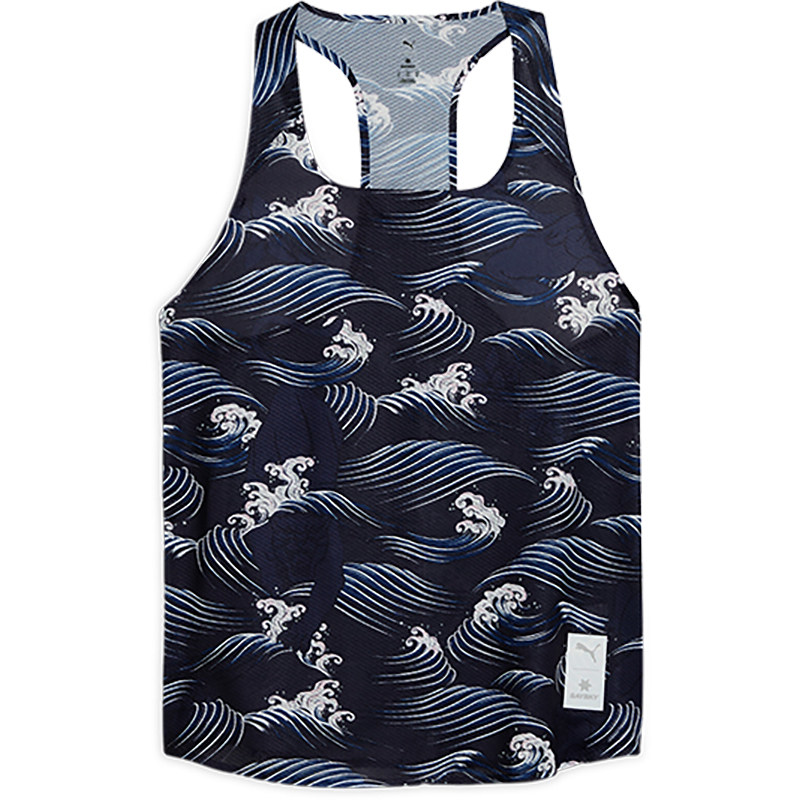 Puma/彪马正品2025女士训练海浪印花工字背跑步运动背心526957-16