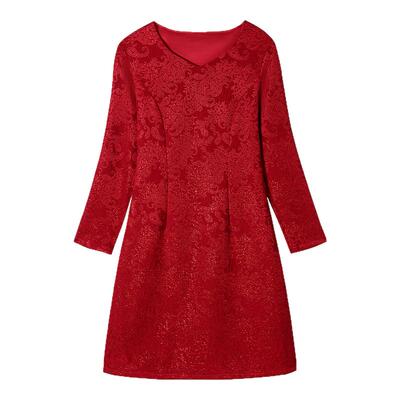 儿子结婚喜婆婆穿的红衣服裙春秋