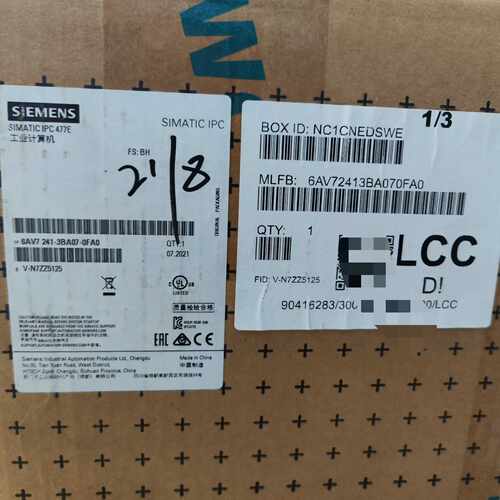 议价西门子6AV7241-3BA07-0FA0 工控机，全新原标