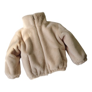 皮草外套儿童冬装新款男童女童仿兔毛加绒加厚可爱毛毛衣保暖棉衣