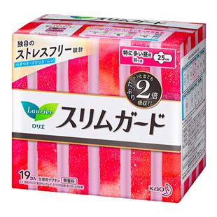 官方正品日本松本清花王乐而雅超薄瞬吸卫生巾日用姨妈巾25cm19片