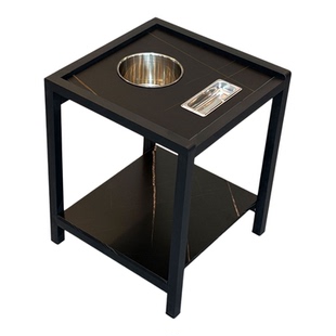 麻将桌棋牌室茶楼专用麻将机岩板茶几茶水架边几角几水杯架烟灰缸