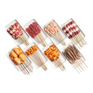 木屋烧烤食材半成品猪牛羊肉串生串材料批发夜市露营户外自助套餐