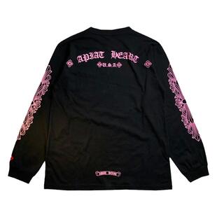 ins绝绝子pink粉色少女梦幻百搭经典logo秋冬纯棉打底男女长袖T恤