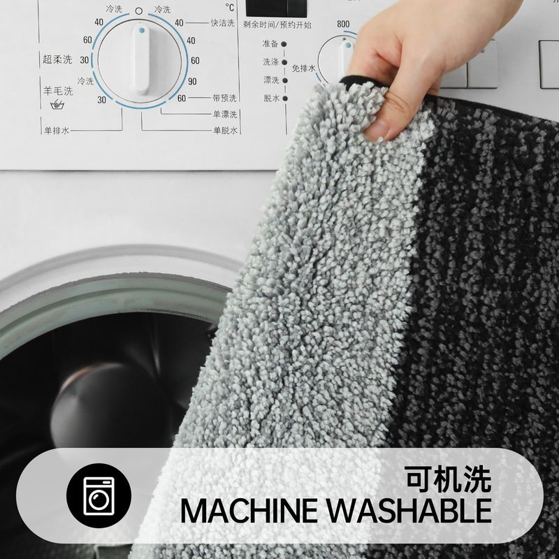 加厚家用渐变条纹浴室地垫地毯进门卧室卫生间脚垫吸水防滑垫