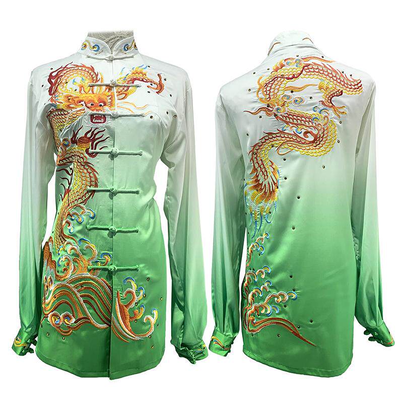 手工裁衣太极气功武术比赛服汉粹