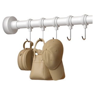 免打孔伸缩杆晾衣架挂杆家用挂衣杆衣帽架挂钩多功能收纳