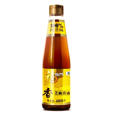福临门压榨芝麻香油400ml 中粮家用食用油 凉拌蘸料火锅