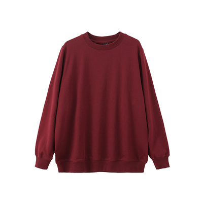 第四区美式外套宽松休闲酒红色