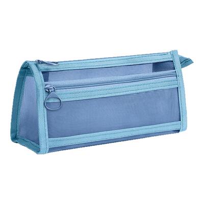 莫兰迪笔袋网纱透明笔袋高颜ins