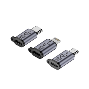 Type-c母转安卓公转接头安卓转typec/micro转lighting转换器适用苹果华为vivo小米oppo数据线手机插头miniusb