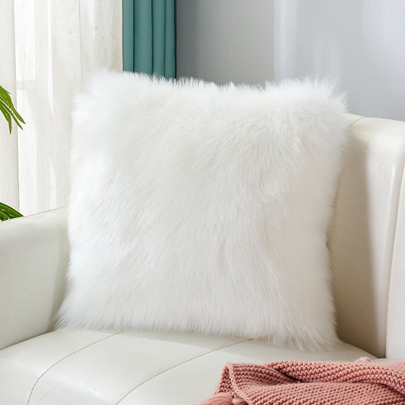 欧式仿羊毛抱枕套长毛绒腰靠垫飘窗汽车沙发抱女生床头可爱枕靠枕