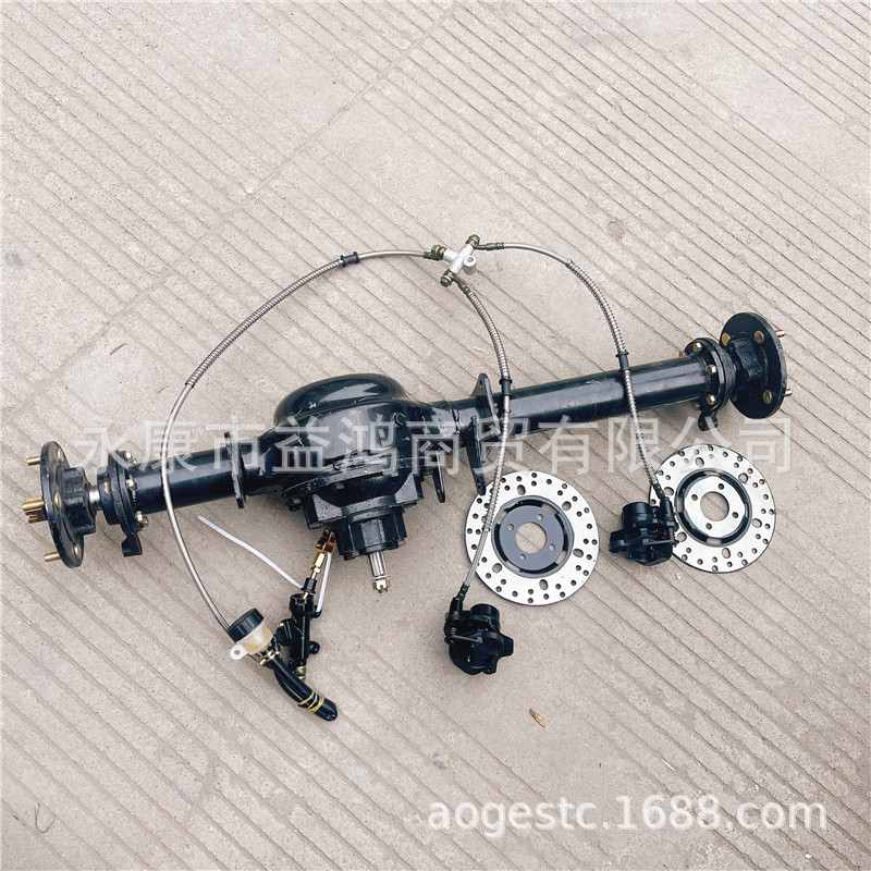 自制沙滩卡丁钢管摩托车牙铝后差速配件1092CM改装寸桥轴传动包轮