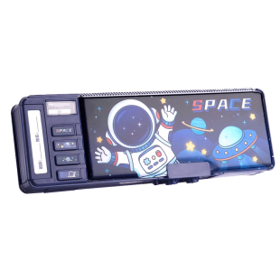 密码锁文具盒多功能机关笔盒男孩款小学生用男生2025新款黑科技双层儿童自动铅笔盒男童一年级幼儿园收纳盒