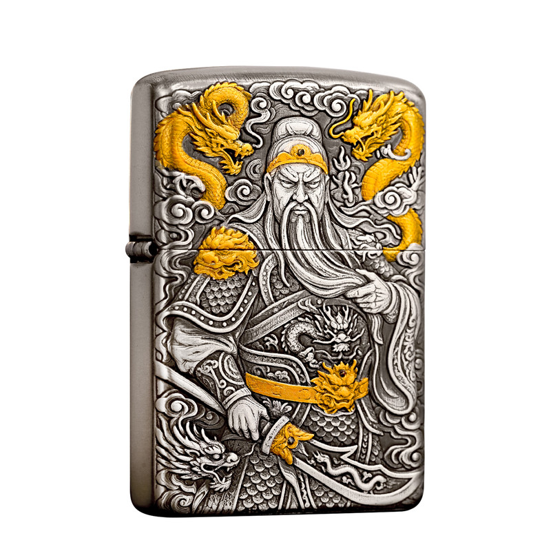 Zippo重甲关羽武圣男士送礼