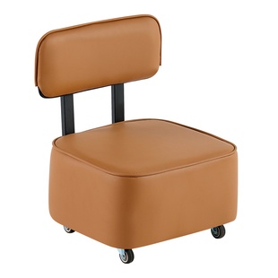 客厅静音万向轮小凳子家用矮凳板凳滑轮移动小椅子久坐不实木儿童