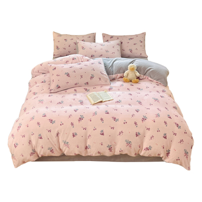 卡通牛奶绒被套单件秋冬季加绒