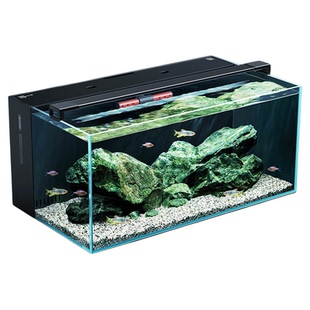 方小章第2代客厅超白玻璃双盒4仓大型背过滤鱼缸生态自循环金鱼缸